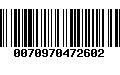 Código de Barras 0070970472602