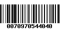 Código de Barras 0070970544040