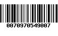 Código de Barras 0070970549007