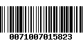 Código de Barras 0071007015823