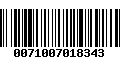 Código de Barras 0071007018343