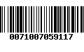 Código de Barras 0071007059117