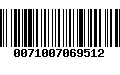 Código de Barras 0071007069512