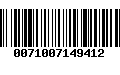 Código de Barras 0071007149412