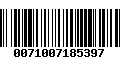 Código de Barras 0071007185397