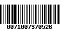 Código de Barras 0071007370526