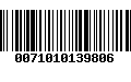 Código de Barras 0071010139806