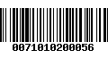 Código de Barras 0071010200056