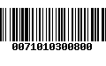 Código de Barras 0071010300800