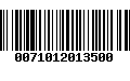 Código de Barras 0071012013500