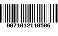 Código de Barras 0071012110506