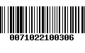 Código de Barras 0071022100306