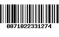 Código de Barras 0071022331274