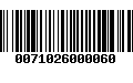 Código de Barras 0071026000060