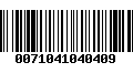 Código de Barras 0071041040409