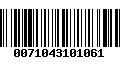 Código de Barras 0071043101061