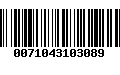 Código de Barras 0071043103089