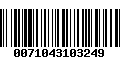 Código de Barras 0071043103249