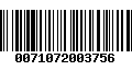 Código de Barras 0071072003756