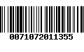 Código de Barras 0071072011355