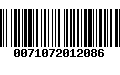 Código de Barras 0071072012086