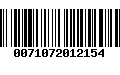 Código de Barras 0071072012154