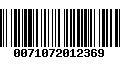 Código de Barras 0071072012369