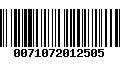 Código de Barras 0071072012505