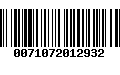 Código de Barras 0071072012932