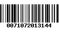 Código de Barras 0071072013144