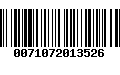 Código de Barras 0071072013526