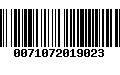 Código de Barras 0071072019023