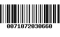 Código de Barras 0071072030660