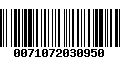 Código de Barras 0071072030950