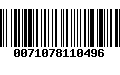 Código de Barras 0071078110496