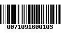 Código de Barras 0071091600103