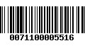 Código de Barras 0071100005516