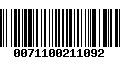 Código de Barras 0071100211092