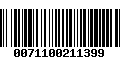 Código de Barras 0071100211399