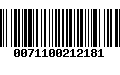 Código de Barras 0071100212181