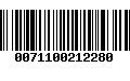 Código de Barras 0071100212280