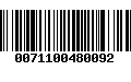 Código de Barras 0071100480092