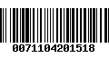 Código de Barras 0071104201518