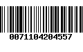 Código de Barras 0071104204557