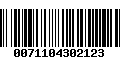 Código de Barras 0071104302123