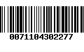 Código de Barras 0071104302277