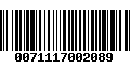 Código de Barras 0071117002089