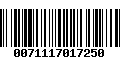 Código de Barras 0071117017250