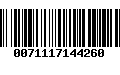 Código de Barras 0071117144260