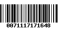 Código de Barras 0071117171648